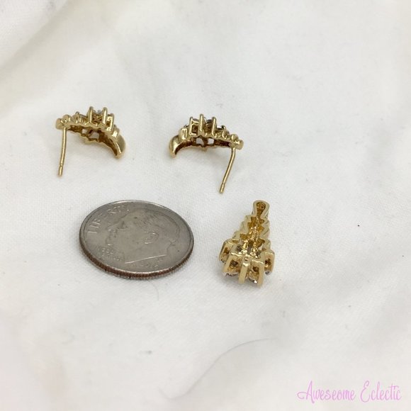 Diamond Flower/Starburst Earrings & Pendant Set - 10k - Picture 8 of 8